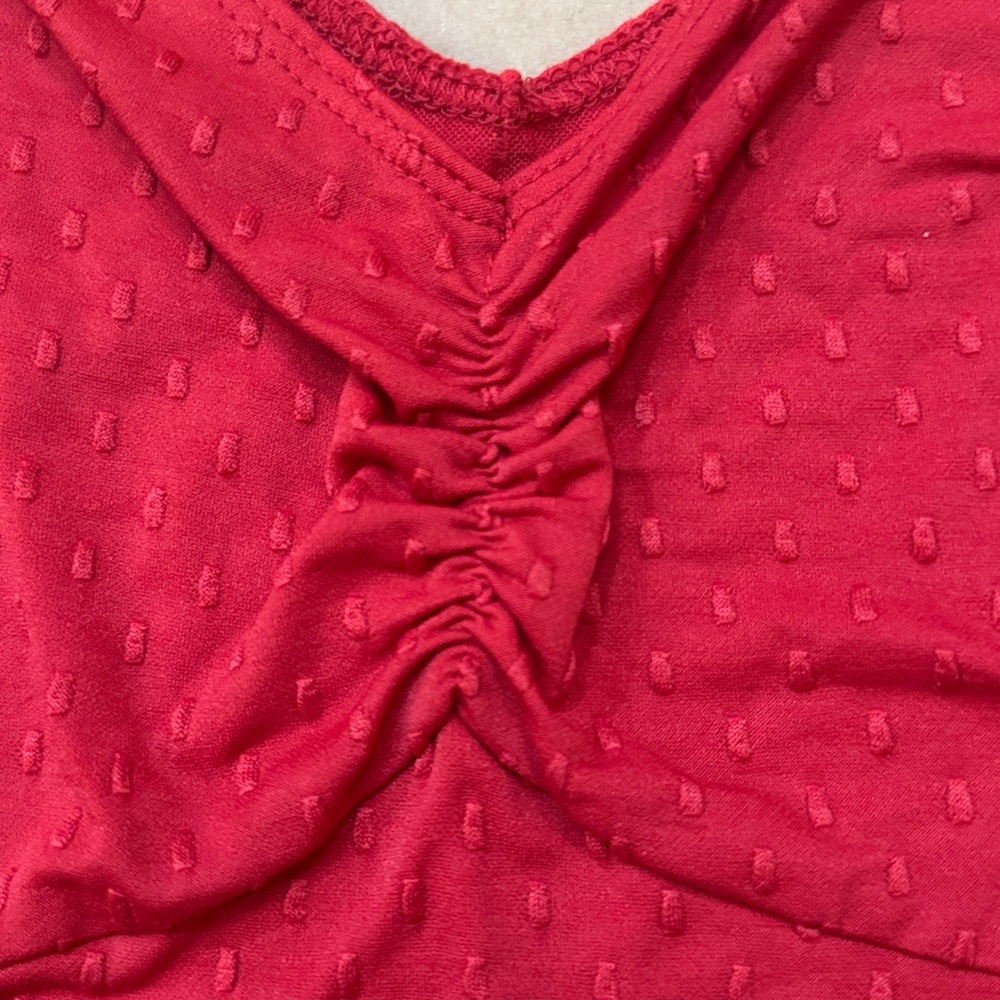 XOXO Vibrant Red Textured Top - Picture 3 of 9